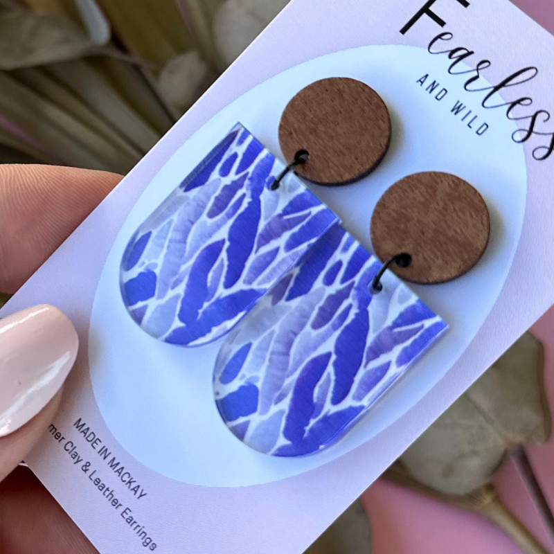 Avah Blue Abstract Acrylic