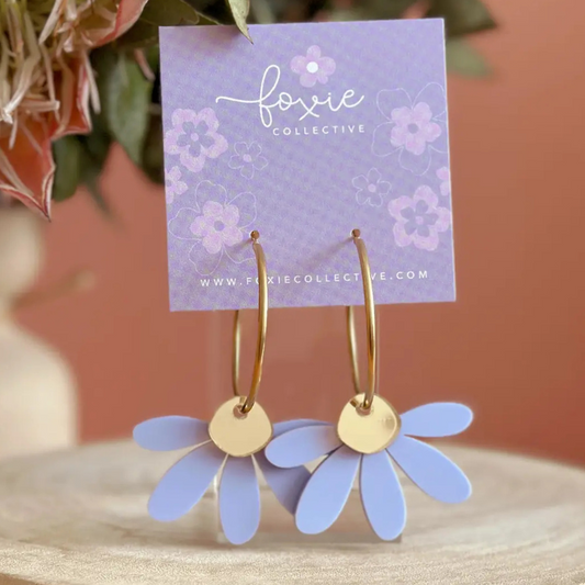 Jumbo Daisy Hoop Blue