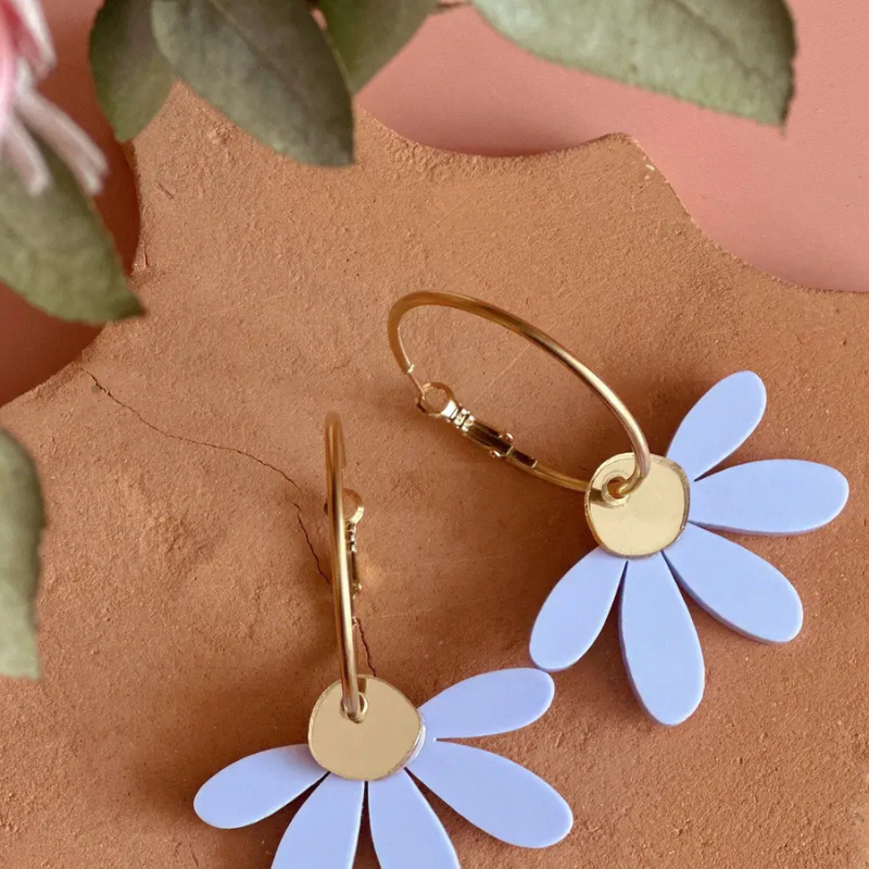 Jumbo Daisy Hoop Blue