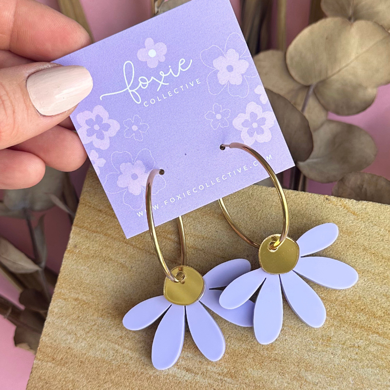 Jumbo Daisy Hoop Blue