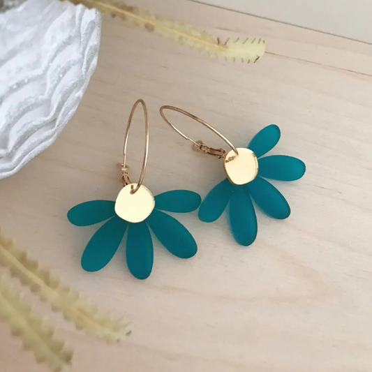 Jumbo Daisy Hoop Teal