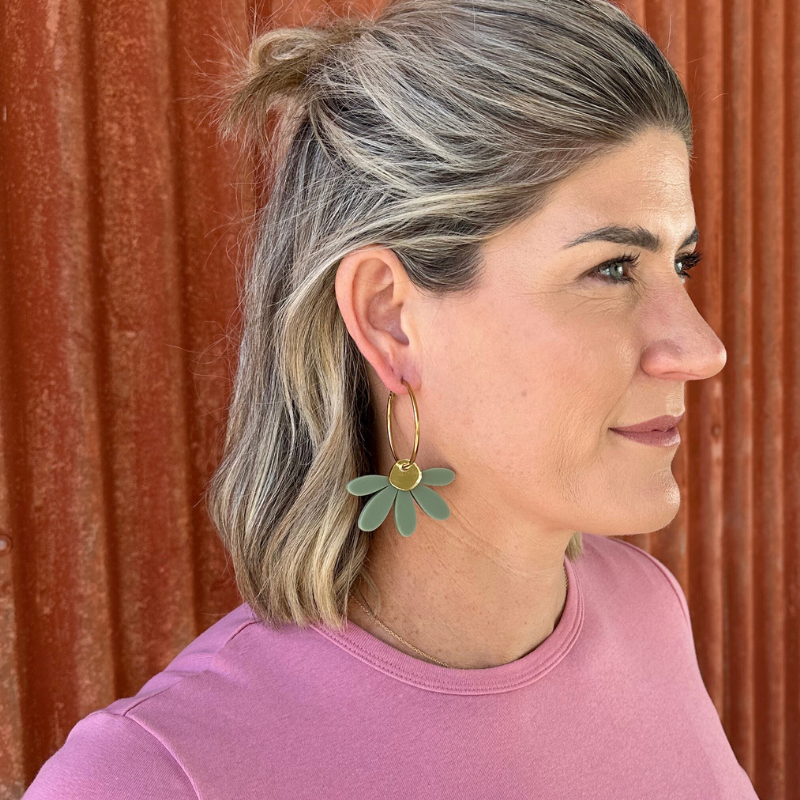 Jumbo Daisy Hoop Teal