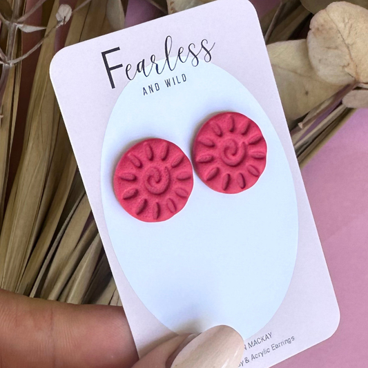 Alexia Statement Stud Deep Coral