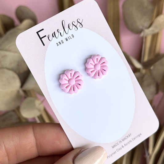 Pink Bloom Studs