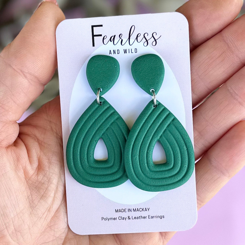 Charlie Green Forest Green Earrings Handmade Earrings Fearless And Wild