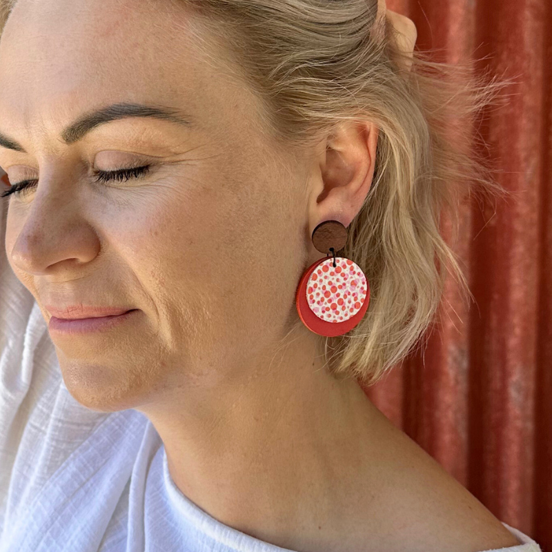Bridget Petal Leather Drop