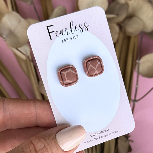 Square Terracotta Stud