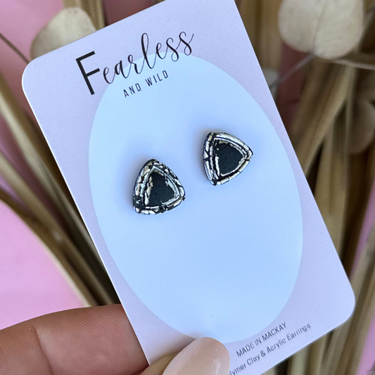 Triangle Black Stud