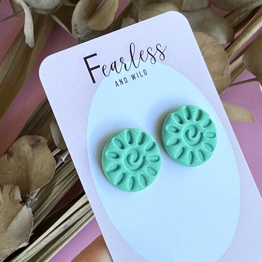 Alexia Statement Stud Seafoam