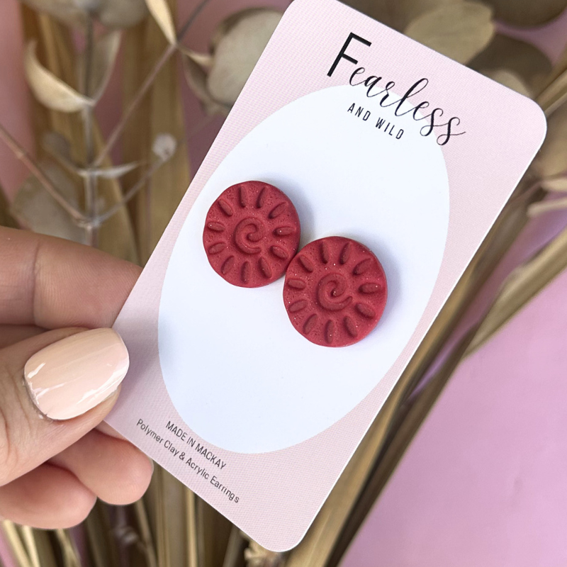 Alexia Statement Stud Red