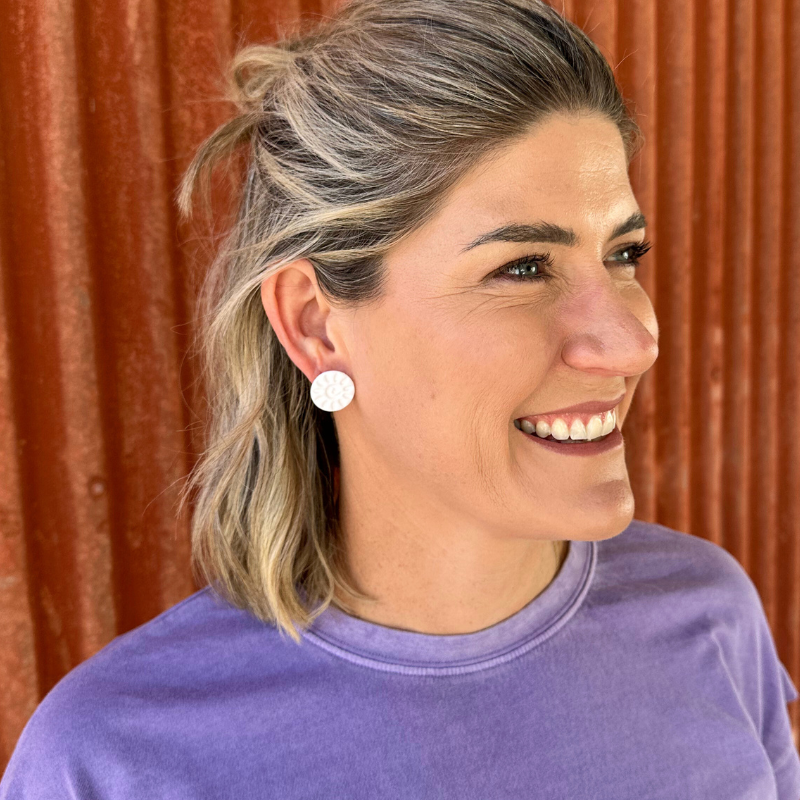 Alexia Statement Stud Lavender