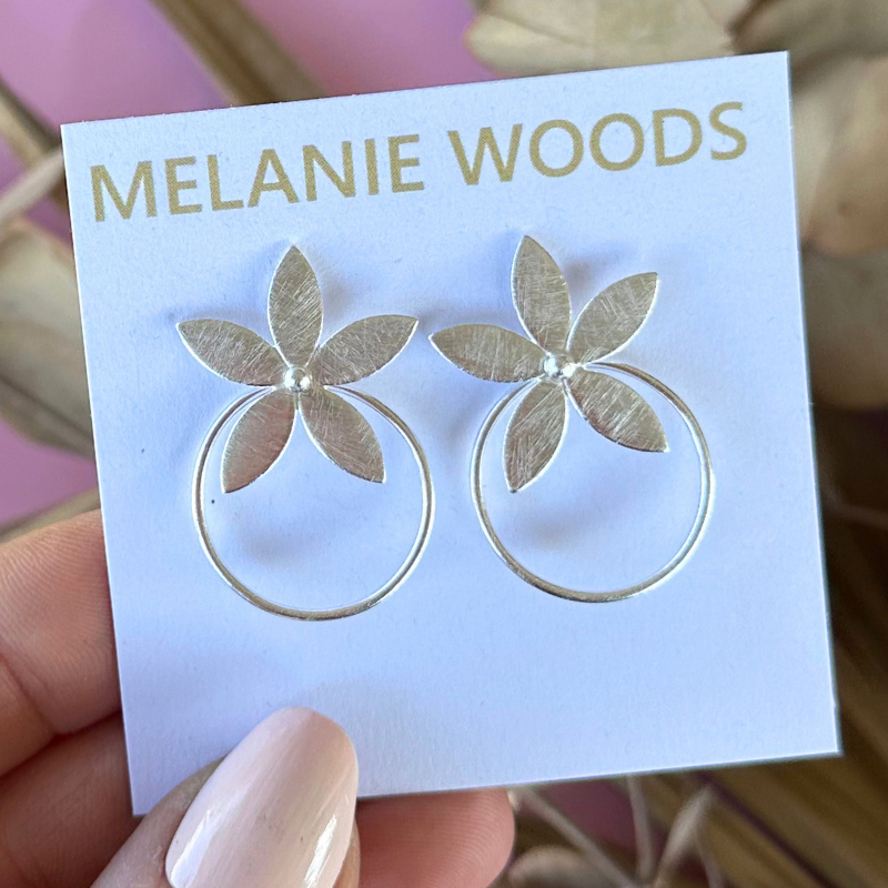 Silver Wash Piccolo Flower Drops