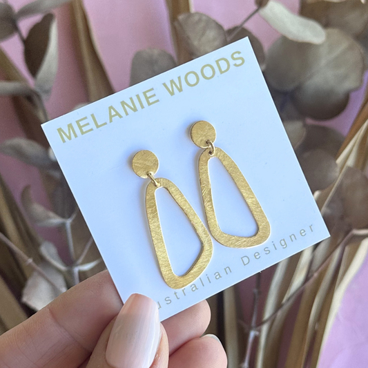 Gold Elongated Drop