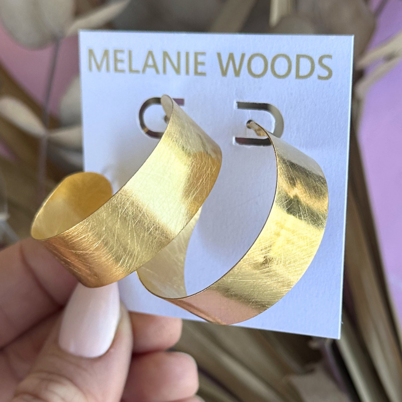 Gold Round Chunky Hoops