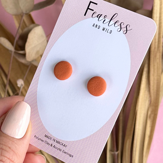 Burnt Orange Mini Stud