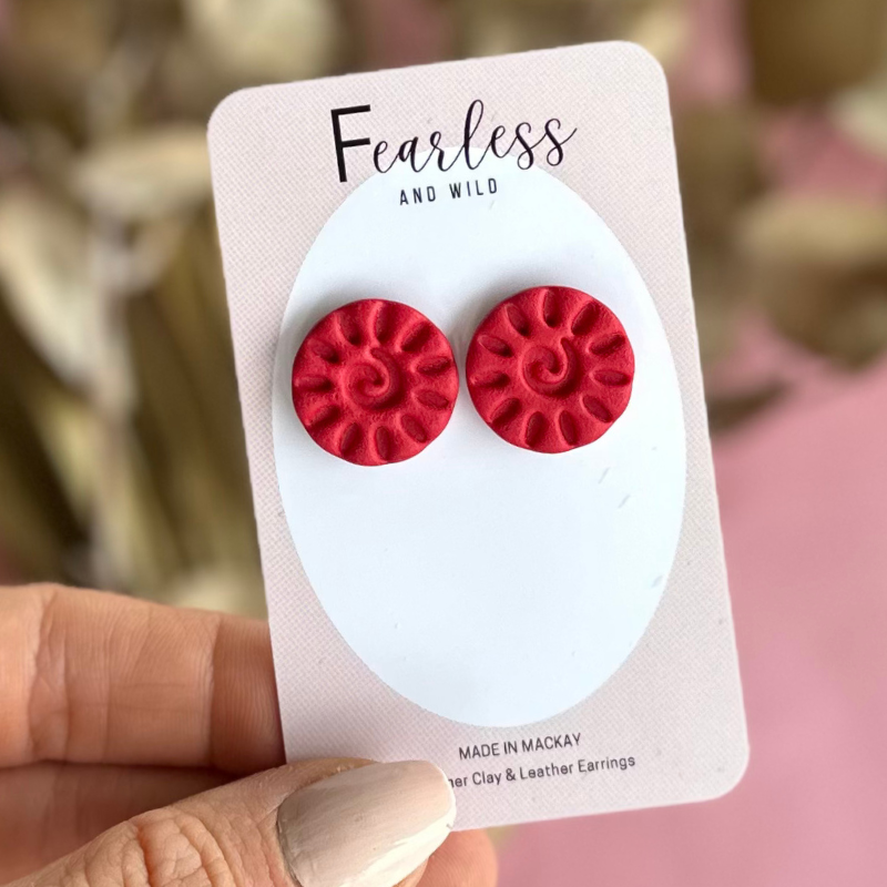 Alexia Statement Stud Red