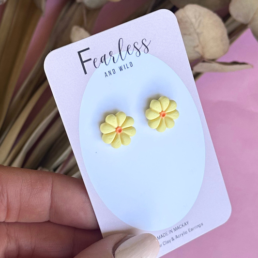 Yellow Daisy Studs