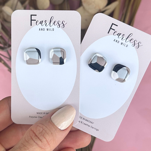 Square Misty Mocha Stud