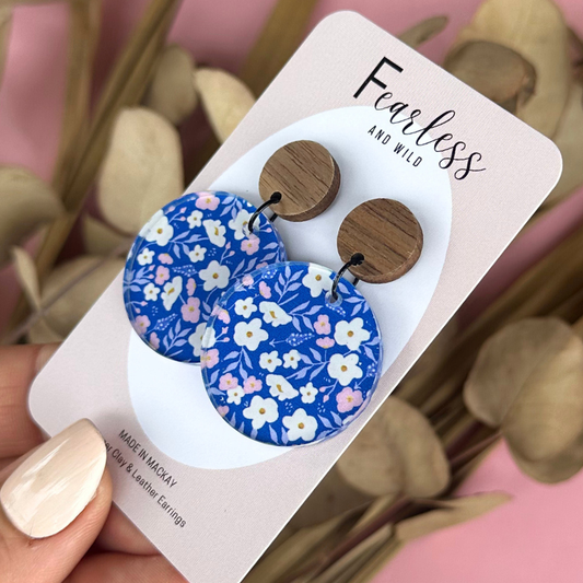 Sofia Blue Floral Acrylic