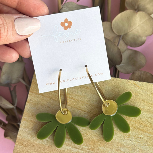 Jumbo Daisy Hoop Olive