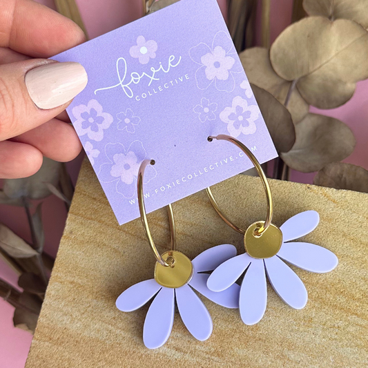 Jumbo Daisy Hoop Blue