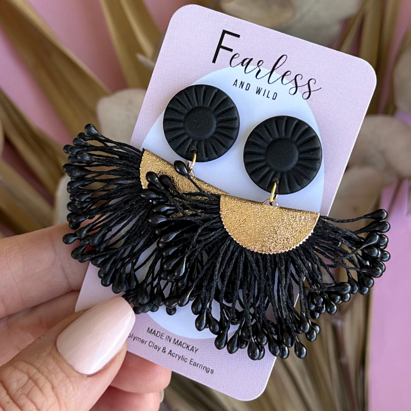 Kyra Black Tassel
