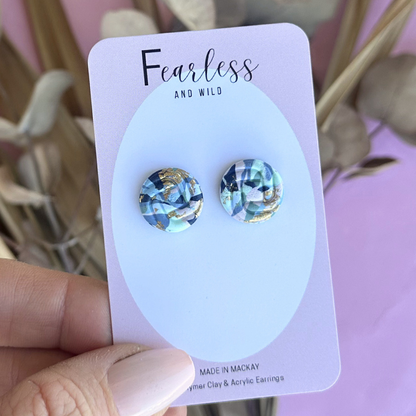 Round Stud Blue Crush Knot