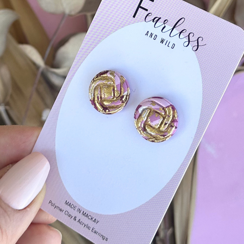 Round Stud Berry Crush Knot