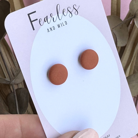 Burnt Orange Mini Stud