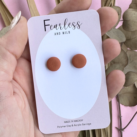 Burnt Orange Mini Stud