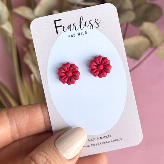 Red Bloom Studs