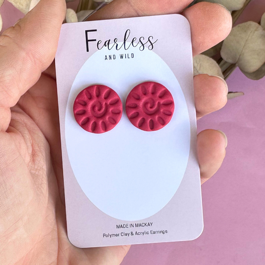 Alexia Statement Stud Deep Coral