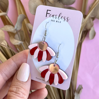 Daisy Pink Red Acrylic