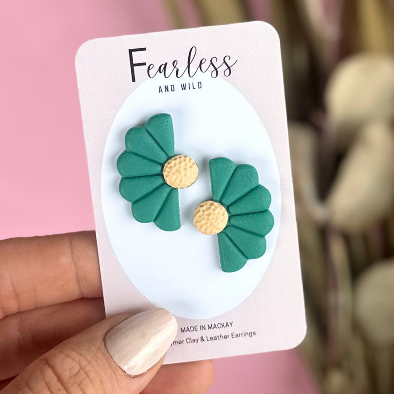 Fern Statement Flower Stud