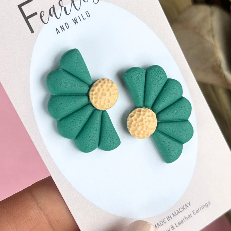 Fern Statement Flower Stud