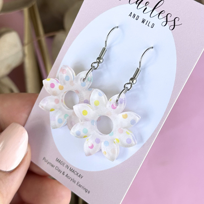 Polka Dot Flower Acrylic