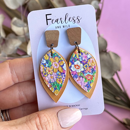 Iris Petal Leather Drop