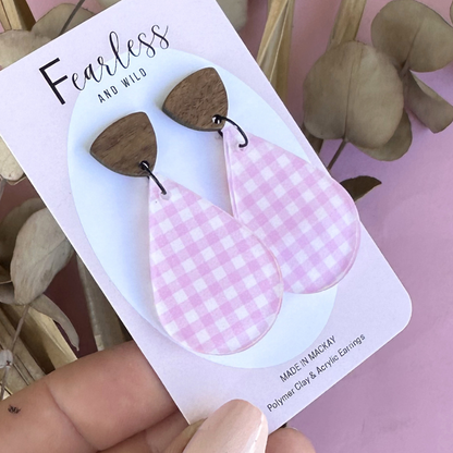 Tia Pink Gingham Acrylic