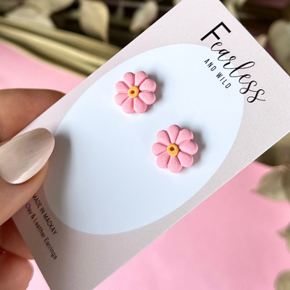 Pink Daisy Studs