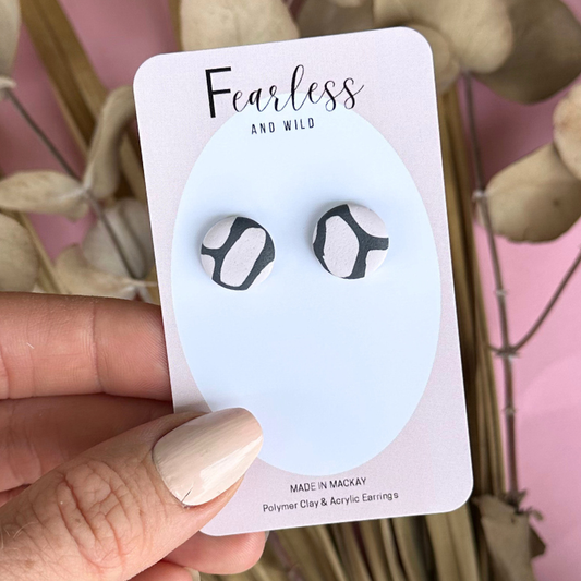 Round Monochrome Stud