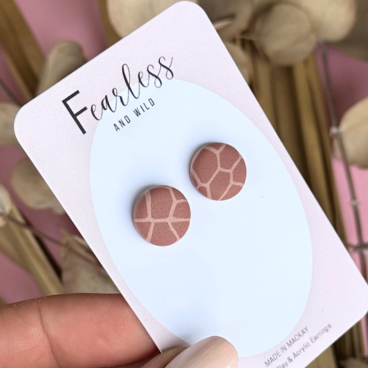 Round Terracotta Stud