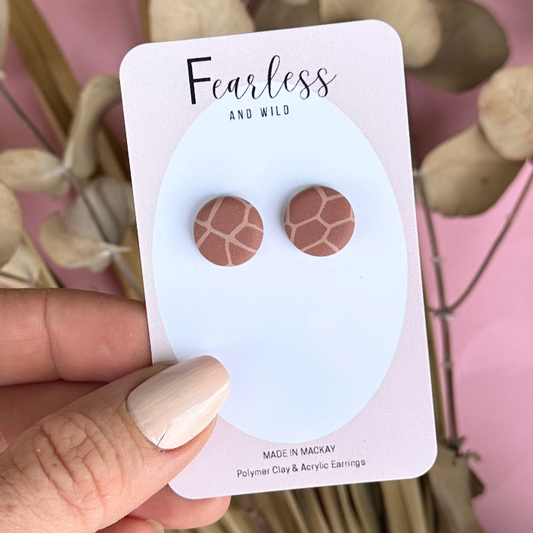 Round Terracotta Stud