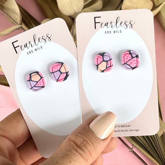 Rectangle XOXO Studs