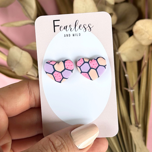 Large Heart XOXO Stud