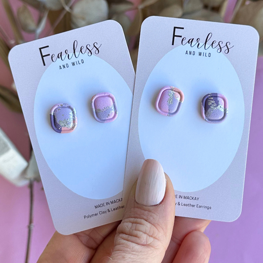 Rectangle Mermaid Studs