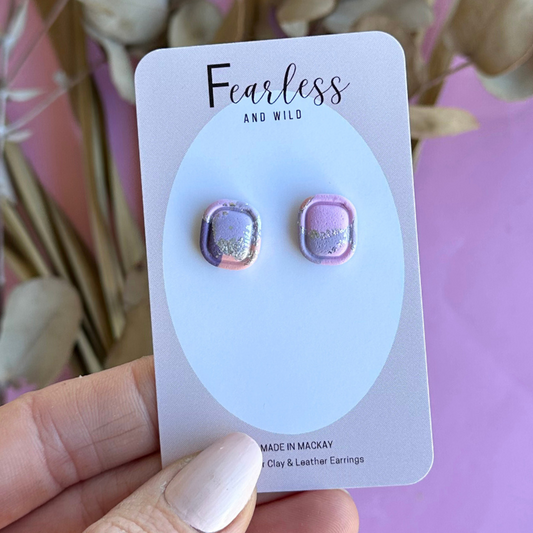 Rectangle Mermaid Studs