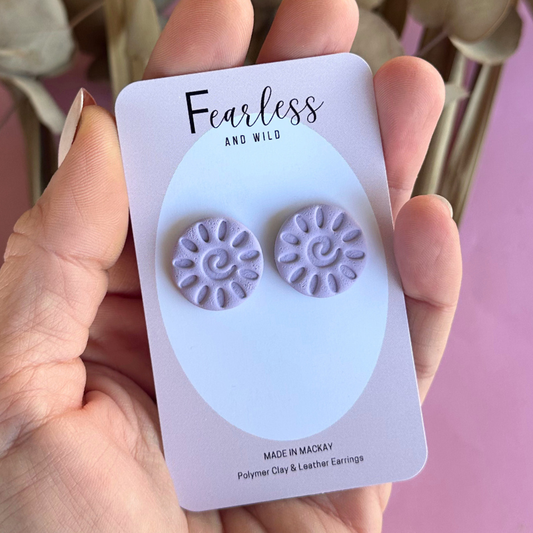 Alexia Statement Stud Lavender