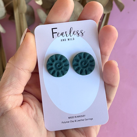 Alexia Statement Stud Teal