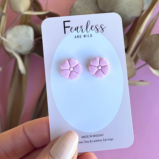 Soft Pink Petal Studs