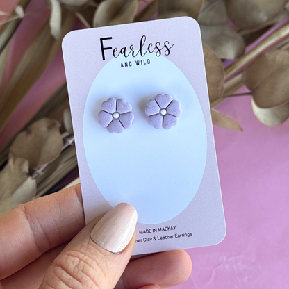 Lavender Petal Studs